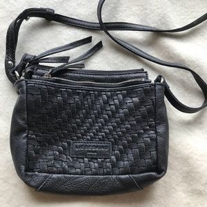 Liebeskind leather crossbody bag - black woven